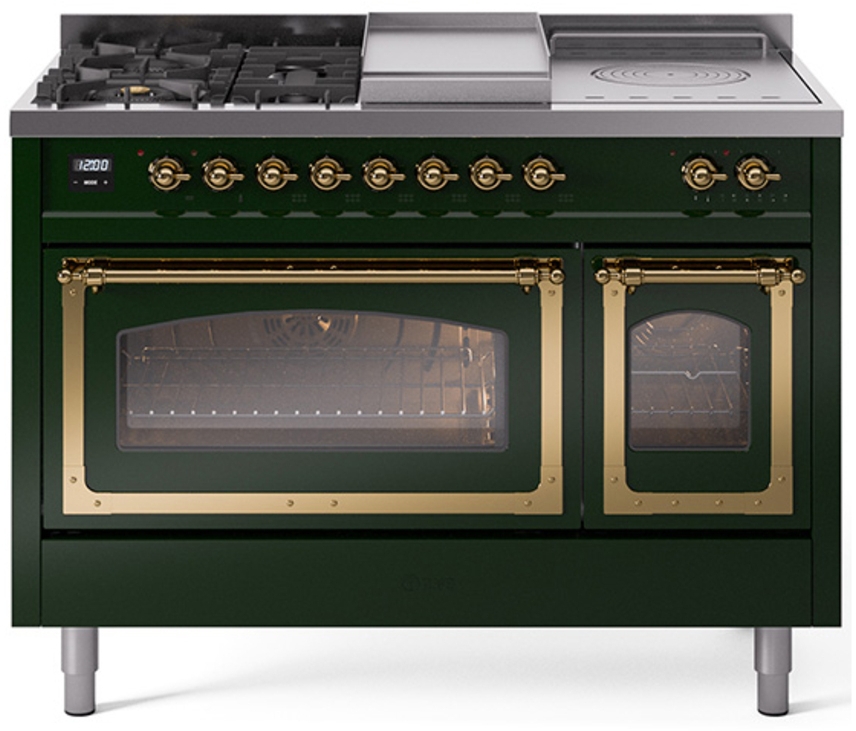 Emerald Green With Brass Knobs, Natural Gas