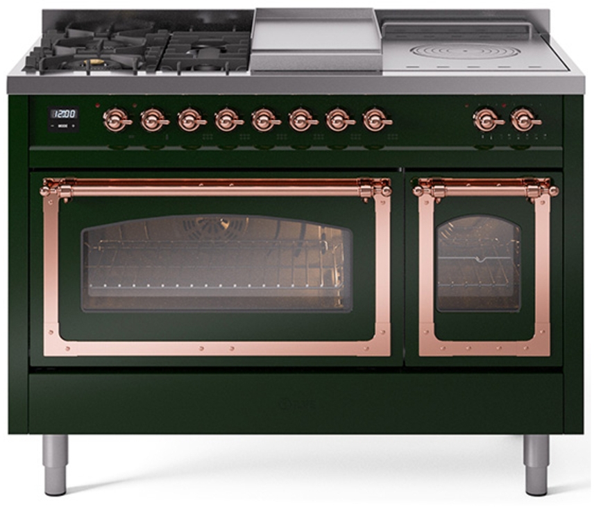 Emerald Green With Copper Knobs, Natural Gas