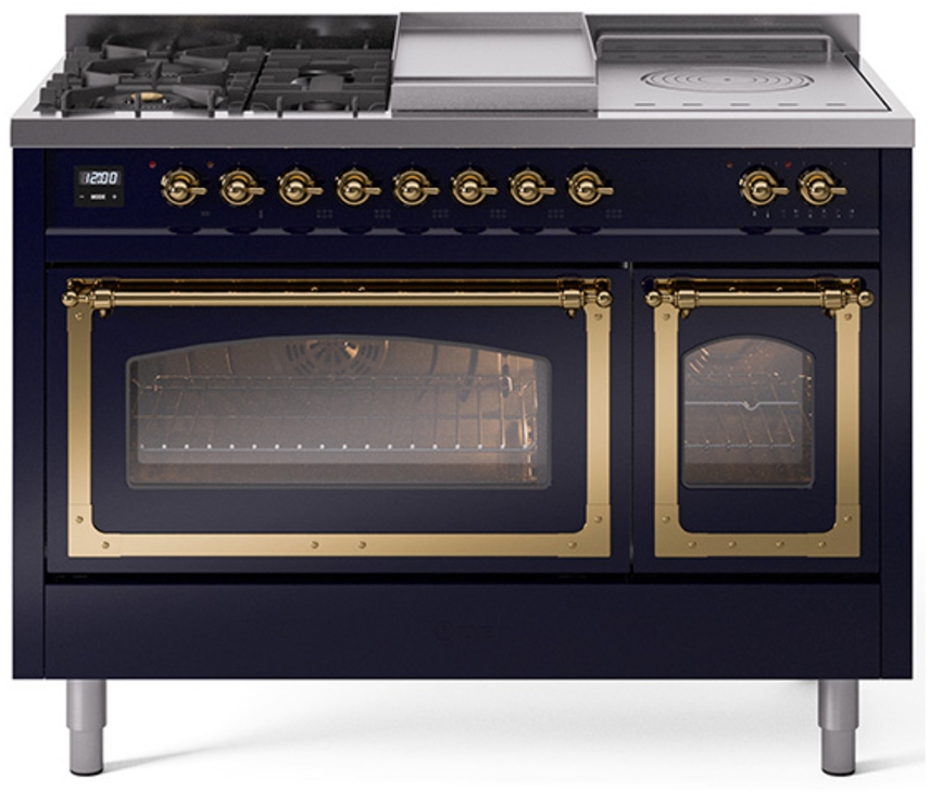 Midnight Blue With Brass Knobs, Natural Gas