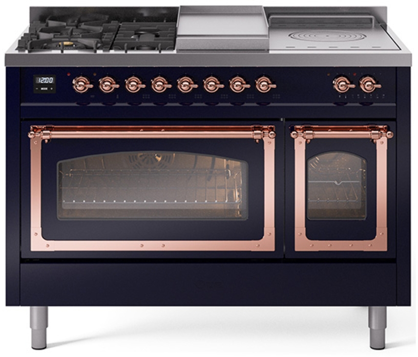 Midnight Blue With Copper Knobs, Natural Gas