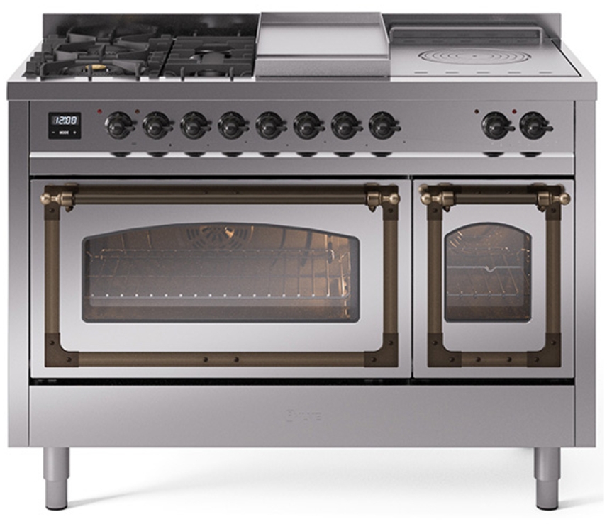 Stainless Steel With Bronze Knobs, Natural Gas