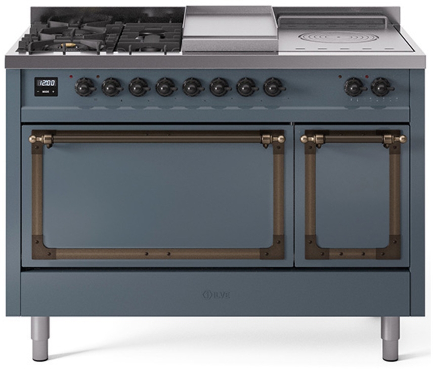 Blue Grey With Bronze Knobs, Natural Gas