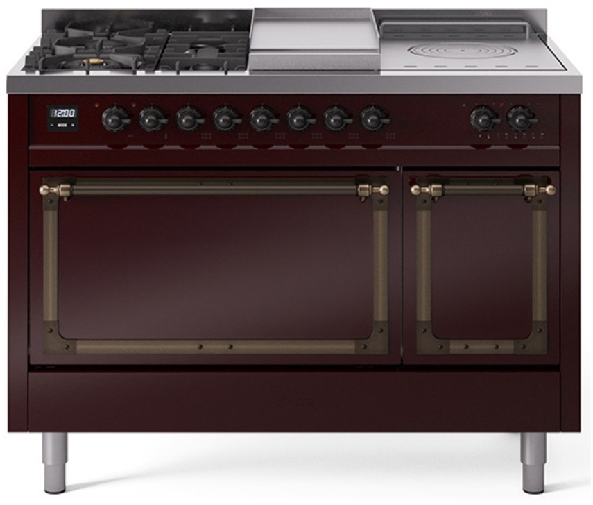 Burgundy With Bronze Knobs, Natural Gas