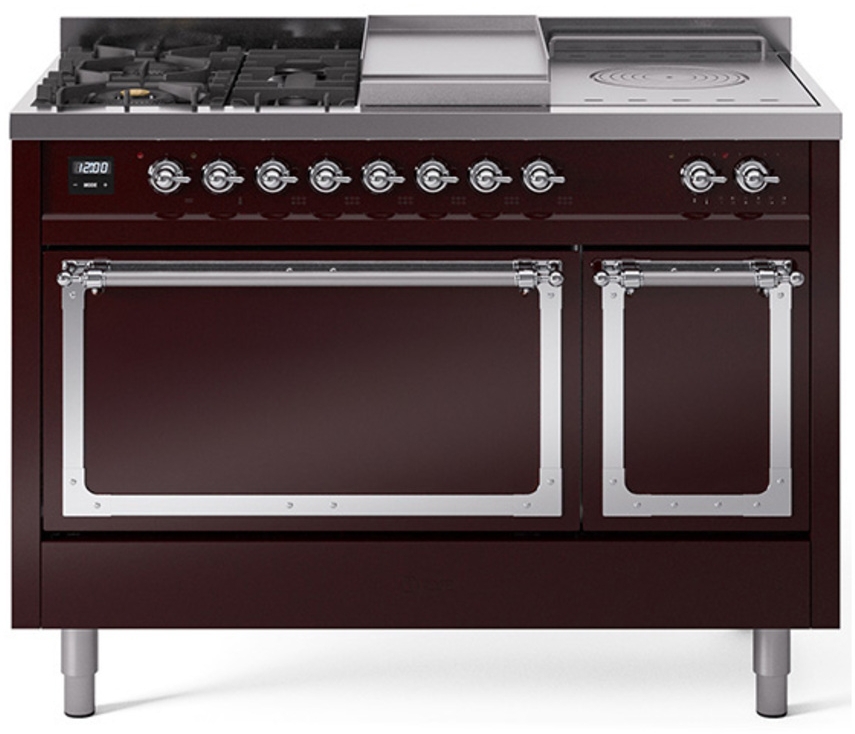 Burgundy With Chrome Knobs, Natural Gas