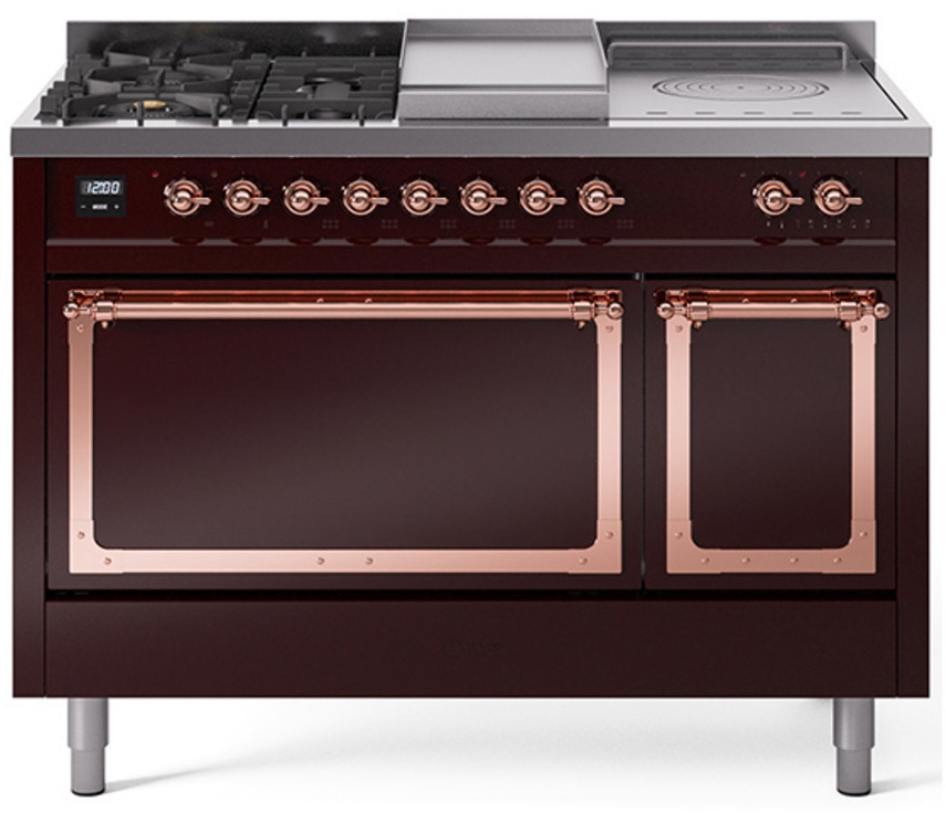 Burgundy With Copper Knobs, Natural Gas