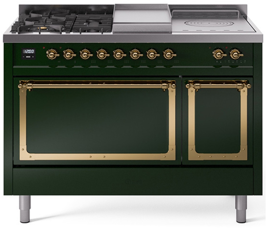 Emerald Green With Brass Knobs, Natural Gas