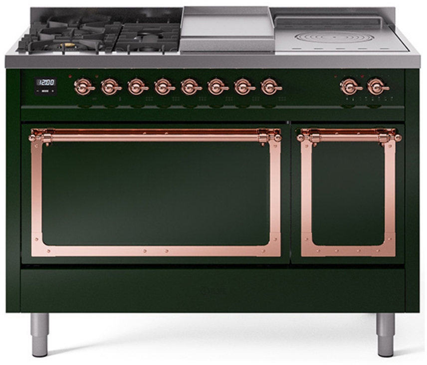 Emerald Green With Copper Knobs, Natural Gas