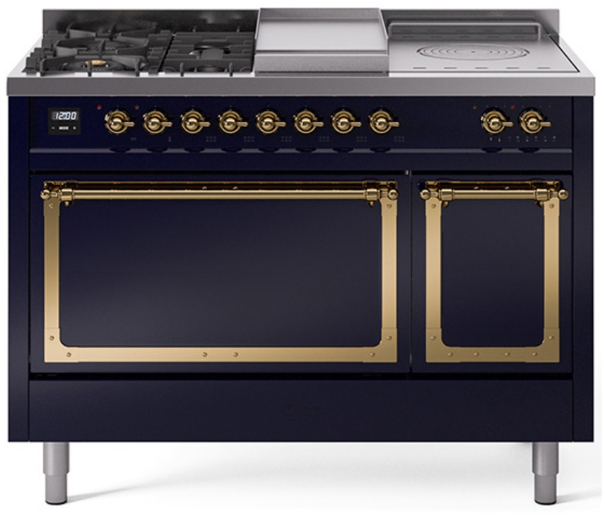 Midnight Blue With Brass Knobs, Natural Gas