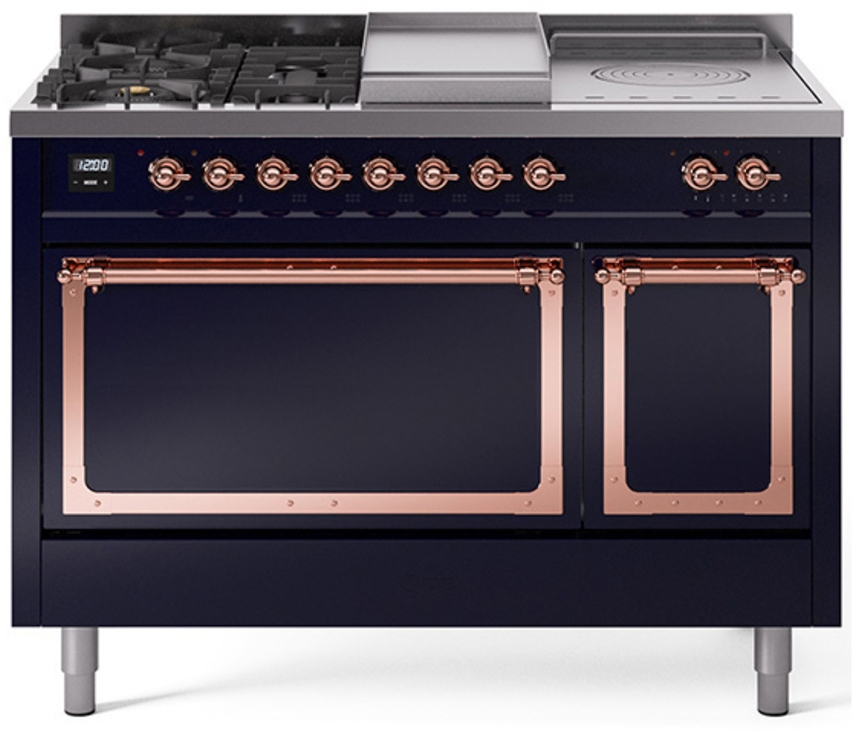 Midnight Blue With Copper Knobs, Natural Gas