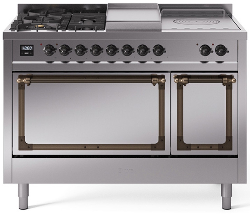 Stainless Steel With Bronze Knobs, Natural Gas