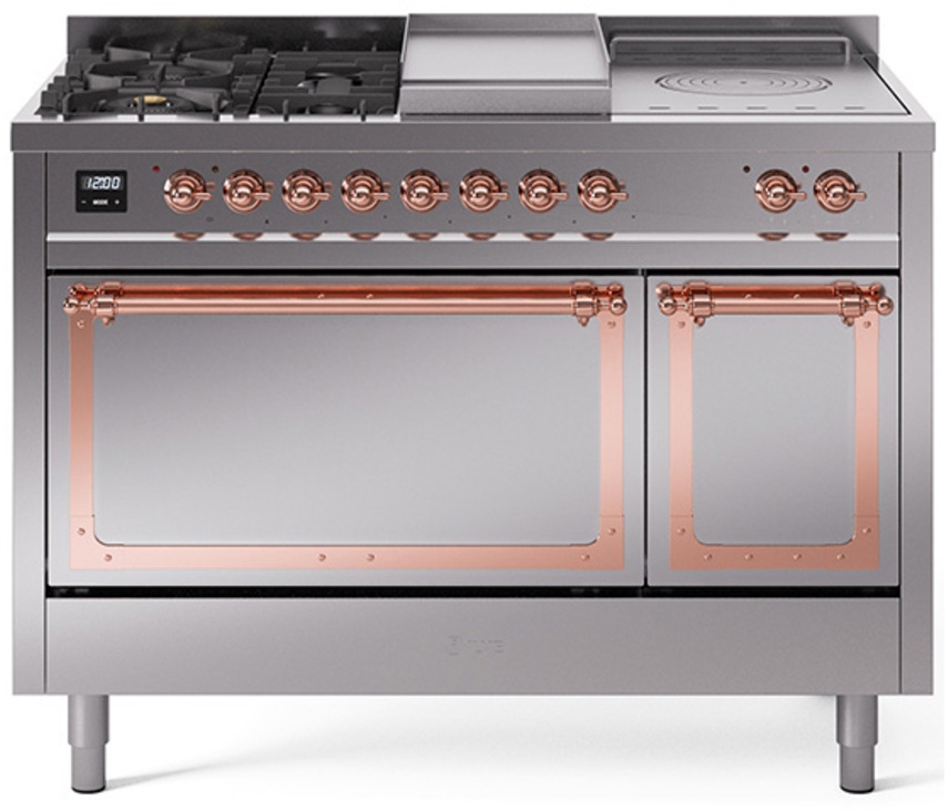 Stainless Steel With Copper Knobs, Natural Gas