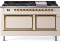 Antique White With Brass Knobs, Natural Gas