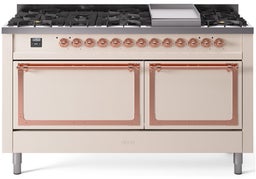 Antique White With Copper Knobs, Natural Gas