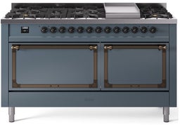 Blue Grey With Bronze Knobs, Natural Gas