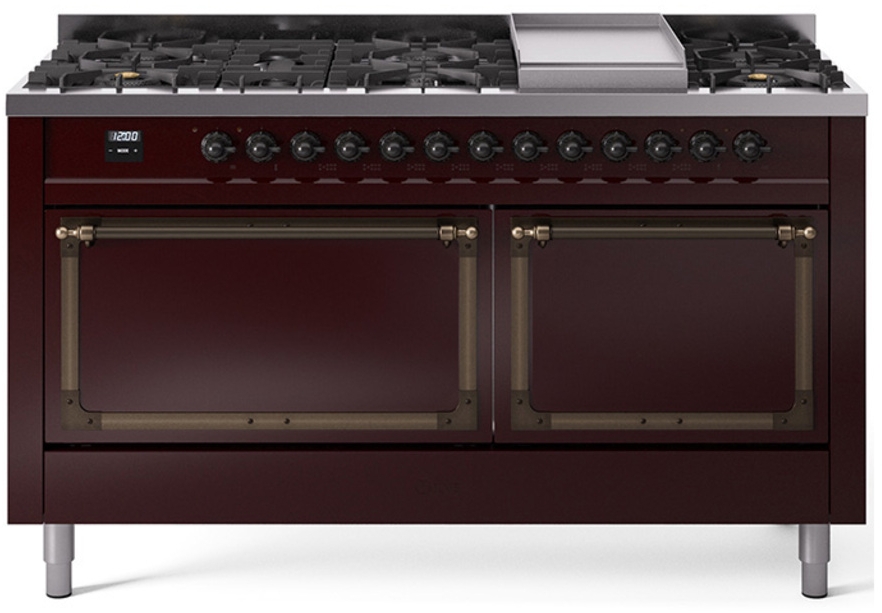 Burgundy With Bronze Knobs, Natural Gas