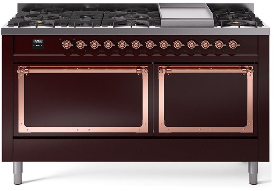 Ilve UN60FQNMPBUPLP Nostalgie II Noblesse 60 Inch Dual Fuel Range With ...