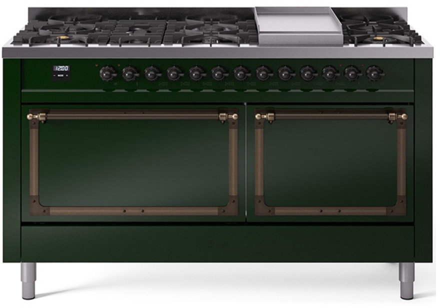 Emerald Green With Bronze Knobs, Natural Gas