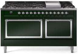 Emerald Green With Chrome Knobs, Natural Gas