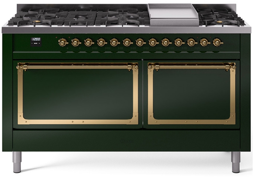 Emerald Green With Brass Knobs, Natural Gas