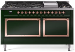 Emerald Green With Copper Knobs, Natural Gas