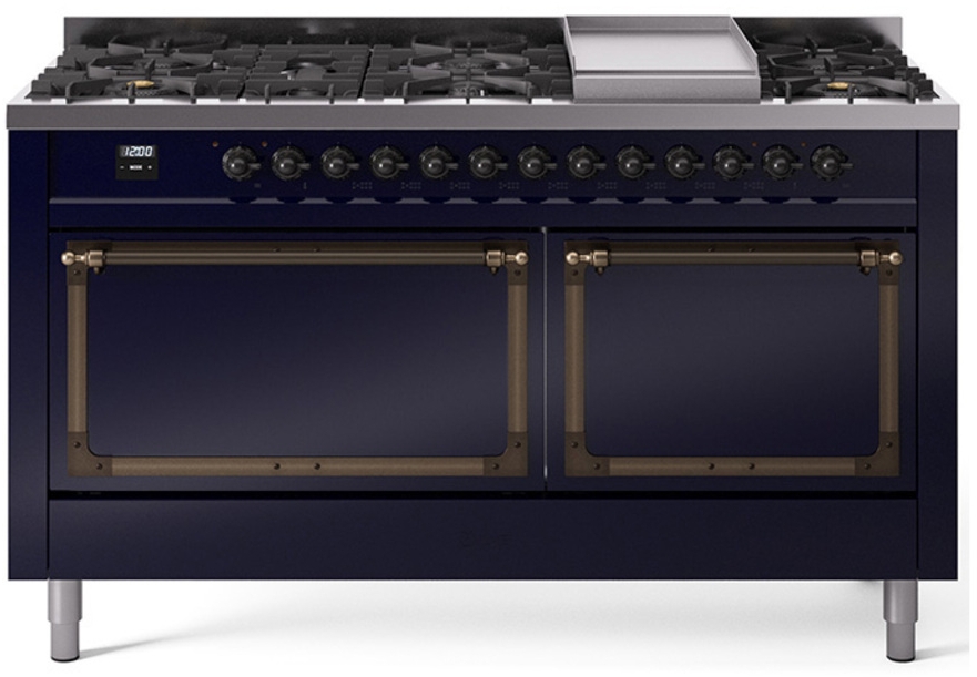 Midnight Blue With Bronze Knobs, Natural Gas