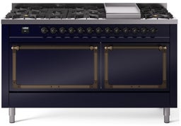 Midnight Blue With Bronze Knobs, Natural Gas