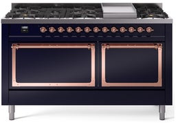 Midnight Blue With Copper Knobs, Natural Gas