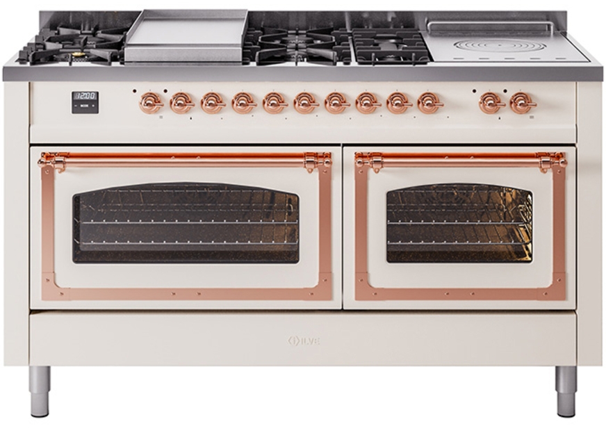 Antique White With Copper Knobs, Natural Gas