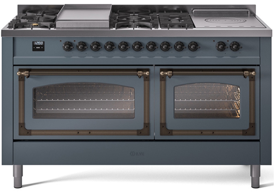 Blue Grey With Bronze Knobs, Natural Gas