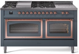 Blue Grey With Copper Knobs, Natural Gas