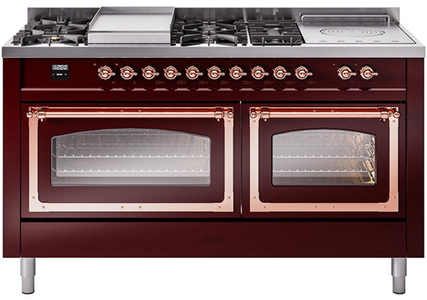 Burgundy With Copper Knobs, Natural Gas