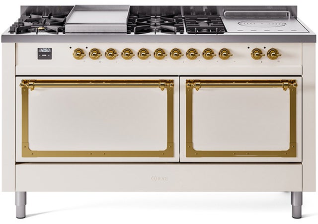 Ilve UN60FSQNMPAWG Nostalgie II Noblesse 60 Inch Dual Fuel Range With...