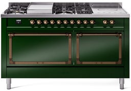 Emerald Green With Bronze Knobs, Natural Gas