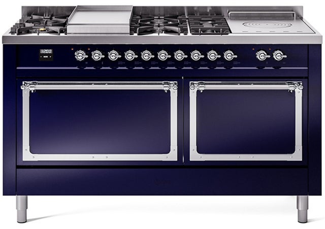 Ilve UN60FSQNMPMBCLP Nostalgie II Noblesse 60 Inch Dual Fuel Range With...