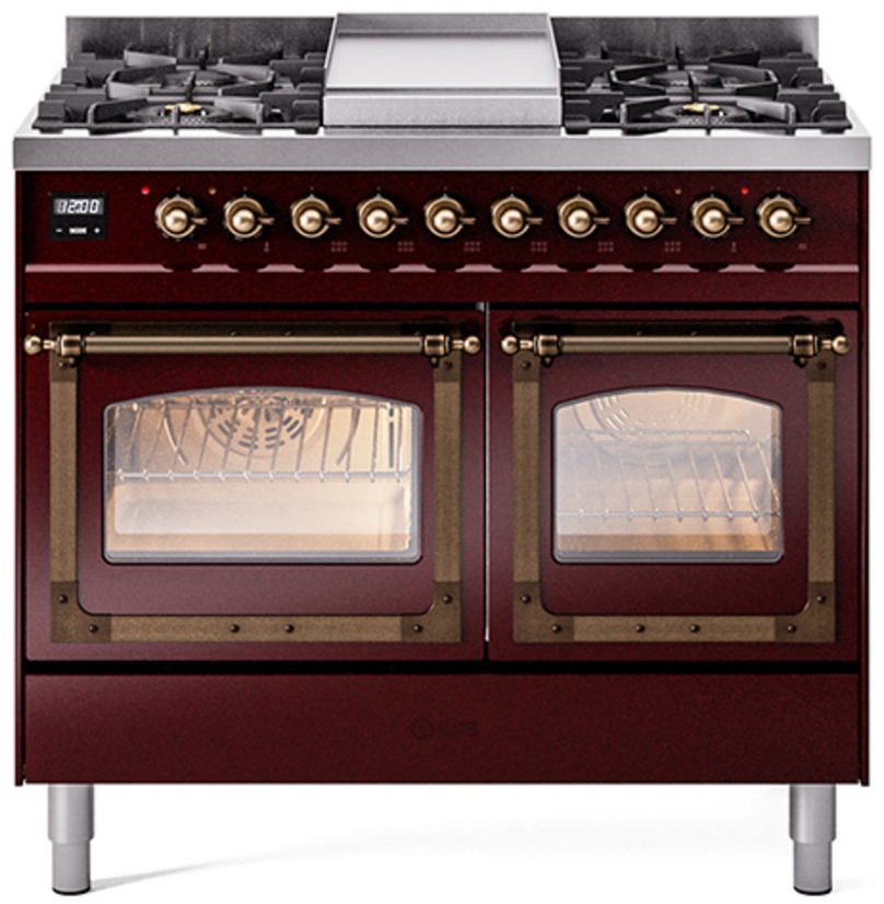 Burgundy With Bronze Knobs, Natural Gas