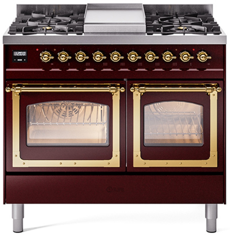 Burgundy With Brass Knobs, Natural Gas