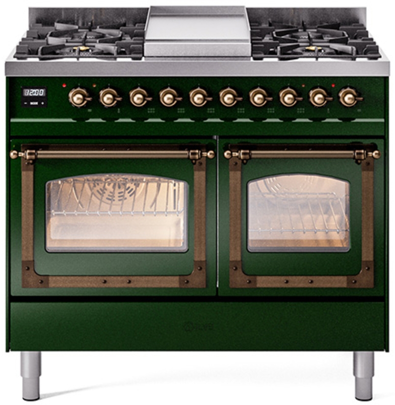 Emerald Green With Bronze Knobs, Natural Gas