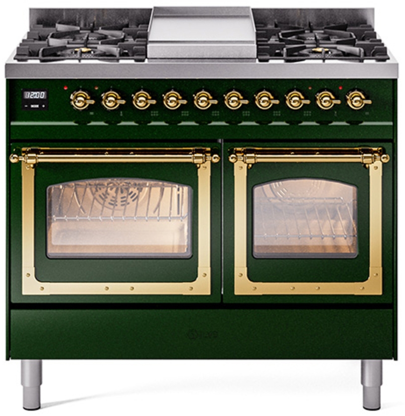 Emerald Green With Brass Knobs, Natural Gas