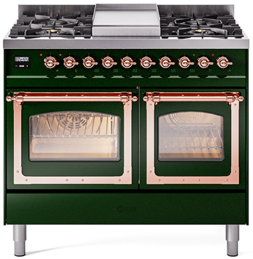 Ilve UND40FNMPBUCLP Nostalgie II Noblesse 40 Inch Dual Fuel Range