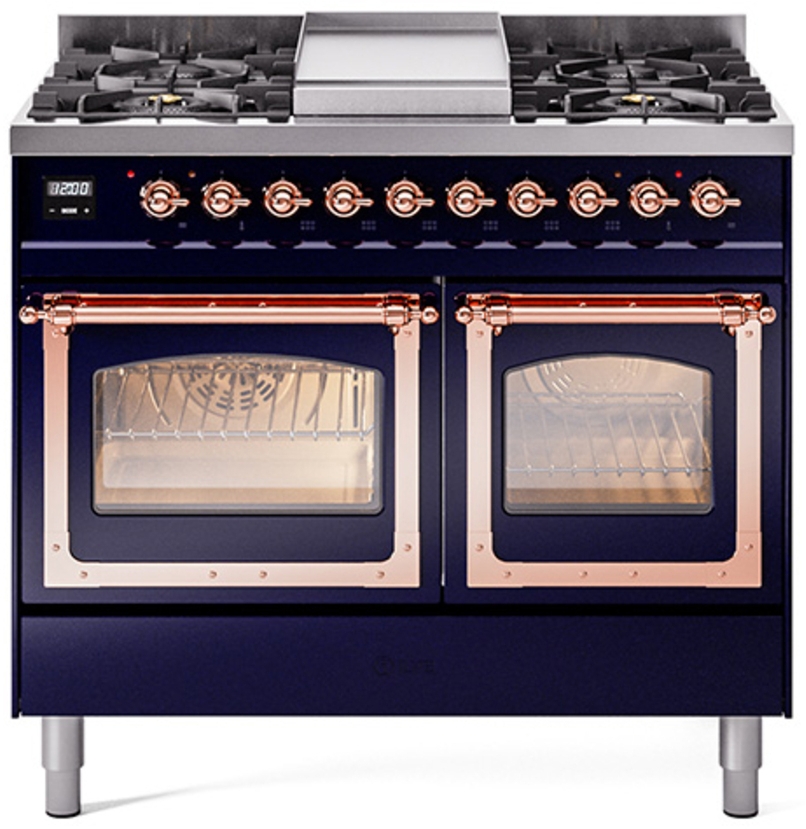 Midnight Blue With Copper Knobs, Natural Gas