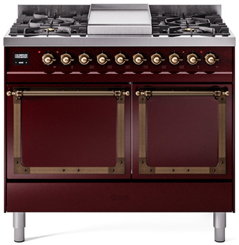 Burgundy With Bronze Knobs, Natural Gas