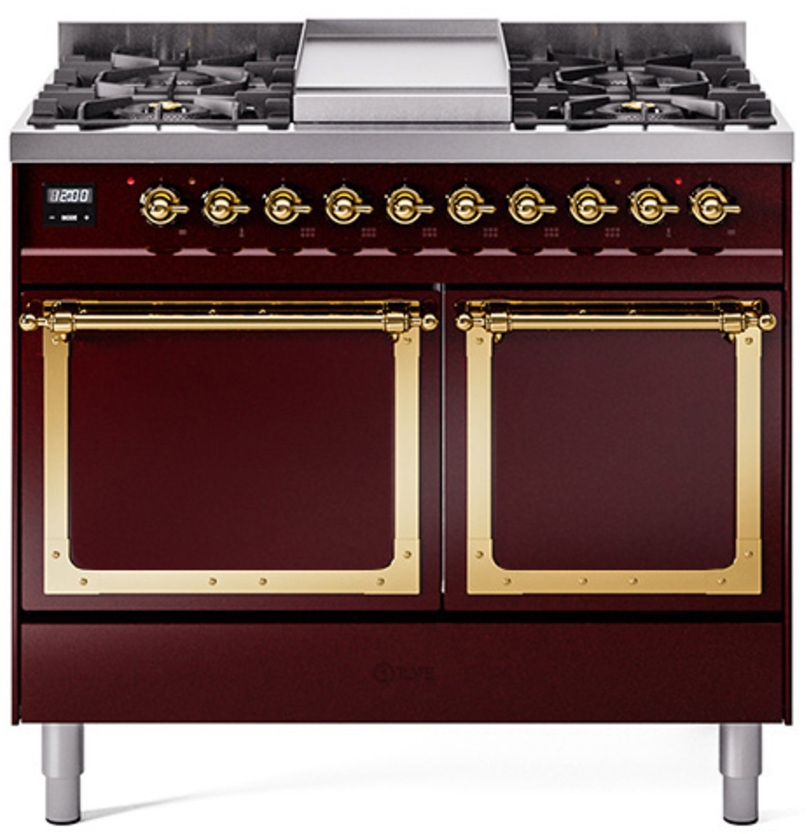 Burgundy With Brass Knobs, Natural Gas