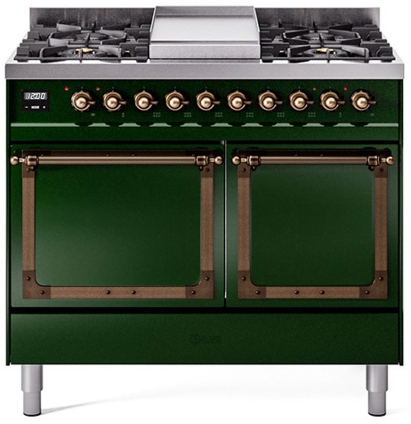 Emerald Green With Bronze Knobs, Natural Gas