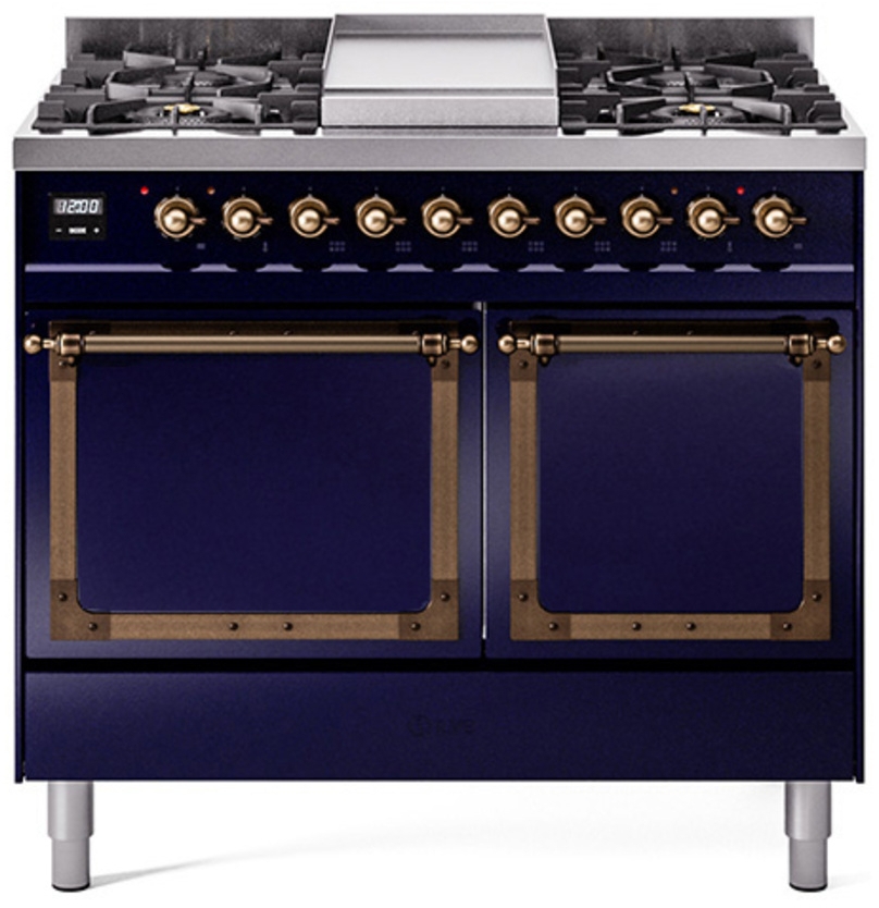 Midnight Blue With Bronze Knobs, Natural Gas