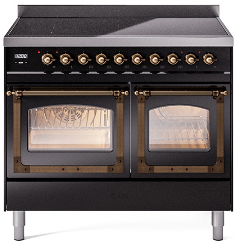 Glossy Black With Bronze Knobs