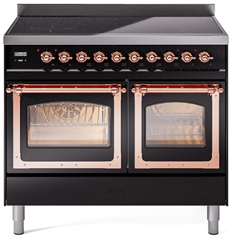 Glossy Black With Copper Knobs