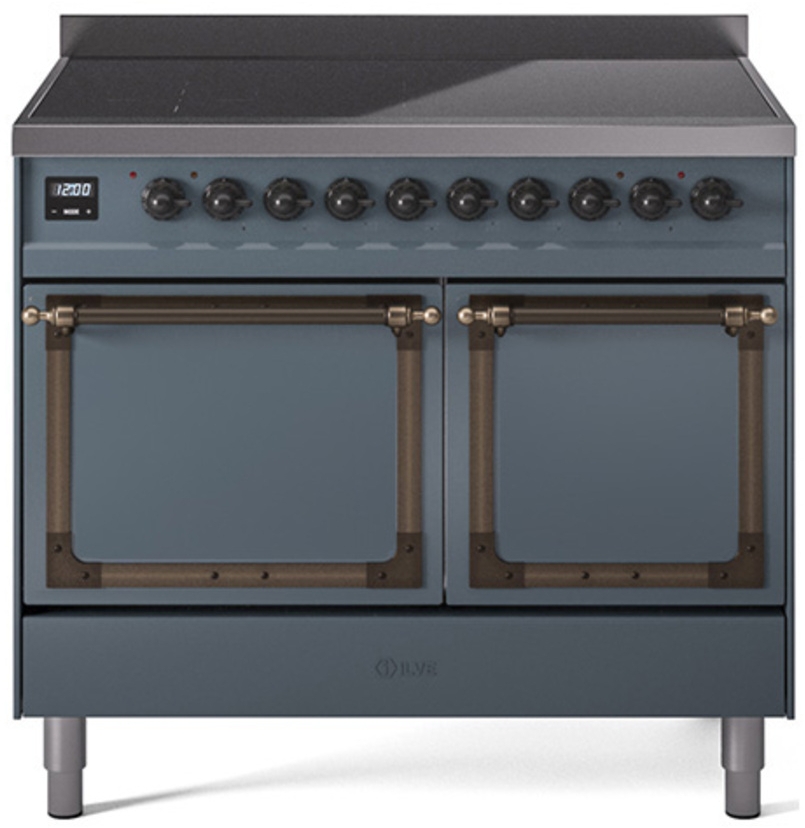 Blue Grey With Bronze Knobs