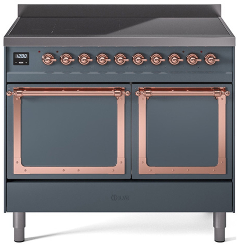 Blue Grey With Copper Knobs