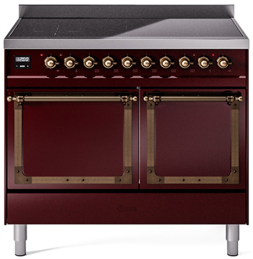 Burgundy With Bronze Knobs