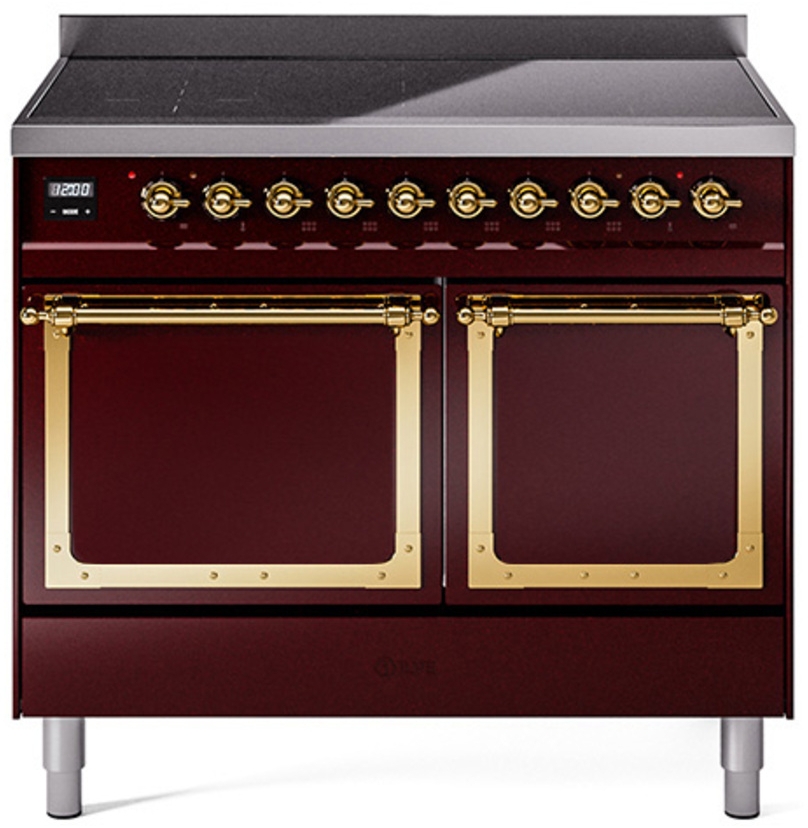 Burgundy With Brass Knobs